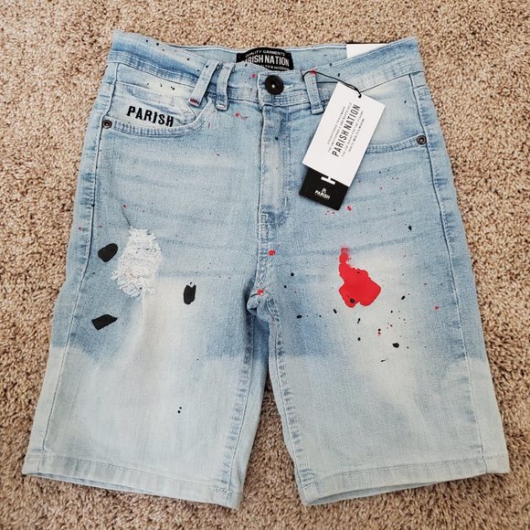 Parish Nation Other - Parish Nation Boy's Light Blue Stretch Short Jeans SZ 10